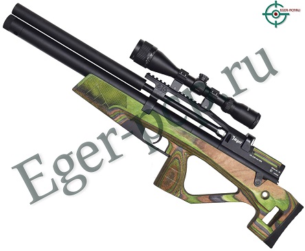 Пневматическая винтовка Jager SPR BullPup (6.35 мм, ламинат, зеленый, 470 мм, Лотар Вальтер)